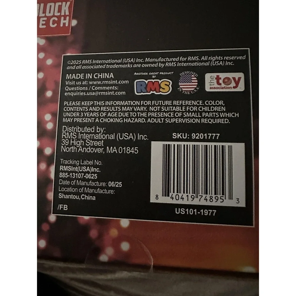 Block Tech Christmas Tree Snow Globe 283pcs Battery‎ Lights 8+ Building Set New